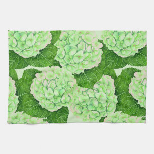 Hydrangea-Wasserfarbenmuster Geschirrtuch