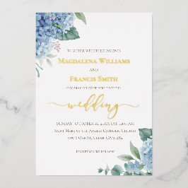 Hydrangea watercolor | wedding Invitation Folieneinladung
