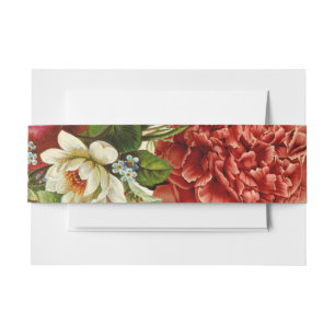 Hydrangea Wedding BOHO Floral Retro Einladung Einladungsbanderole