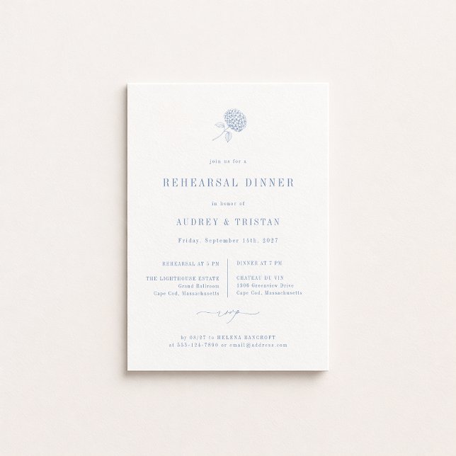 HYDRANGEA Wedding Rehearsal Dinner Ankündigung (Von Creator hochgeladen)