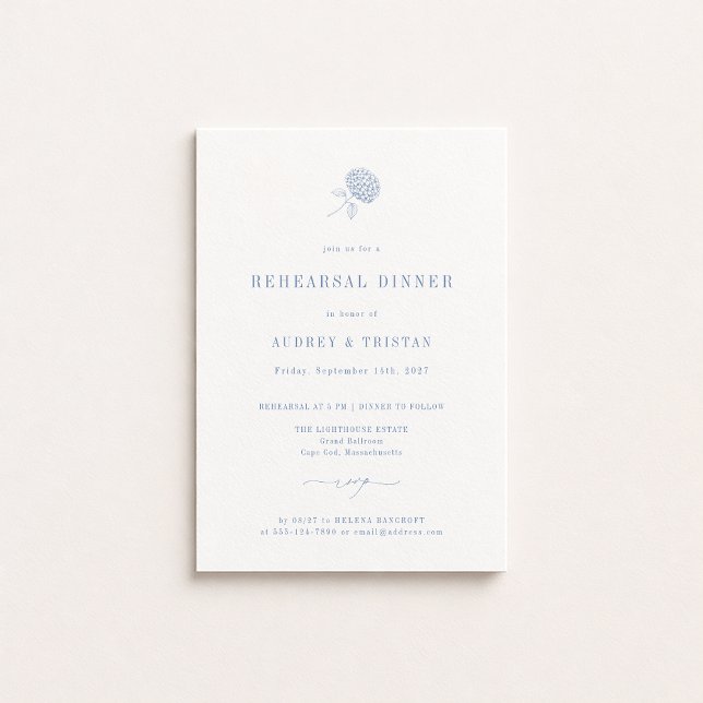 HYDRANGEA Wedding Rehearsal Dinner Ankündigung (Von Creator hochgeladen)