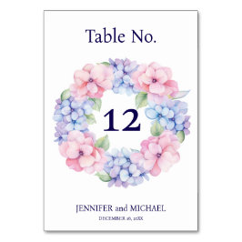 Hydrangea Wedding Tischnummer