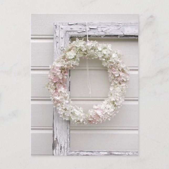 Hydrangea Wreath Postkarte (Vorderseite)