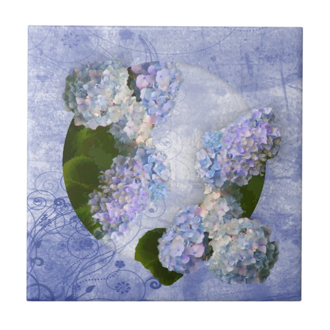 HydrangeaFliese Fliese (Vorderseite)