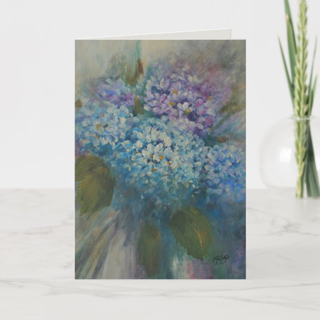 Hydrangeas  5 x 7 Thank You Card Dankeskarte (Vorderseite)