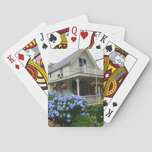 Hydrangeas an der Ecke - Martha's Vineyard Spielkarten (Rückseite)