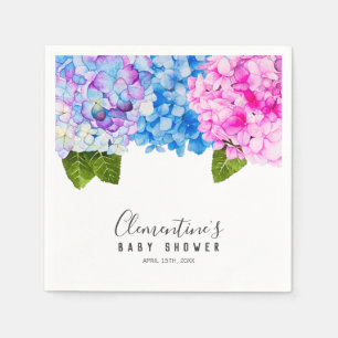 Hydrangeas-Aquarell, das   Babyparty malt Serviette