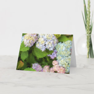 Hydrangeas-Aquarell-Gruß-Karte Karte