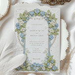 Hydrangeas Art Nouveau Hochzeit Einladung<br><div class="desc">Diese schöne Hochzeitseinladung besticht durch ein zeitloses Jugendstil-Design, das mit eleganten, blauen Hydrangeas und üppigem Grün geschmückt ist. Die Vorderseite der Karte zeigt komplexe Blumenmuster, die mit anmutigen Blättern in sanften Pastelltönen in Blau, Grün und Creme verwoben sind. Das detaillierte Design schafft eine ruhige und romantische Atmosphäre, perfekt für eine...</div>