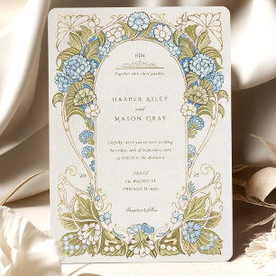 Hydrangeas Arts & Crafts Hochzeit Einladung