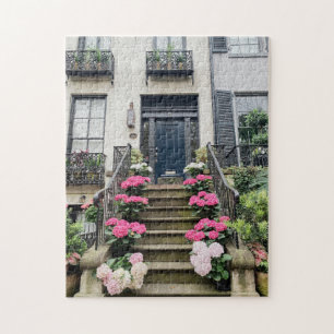 Hydrangeas auf der Gordon Street   Savannah Puzzle