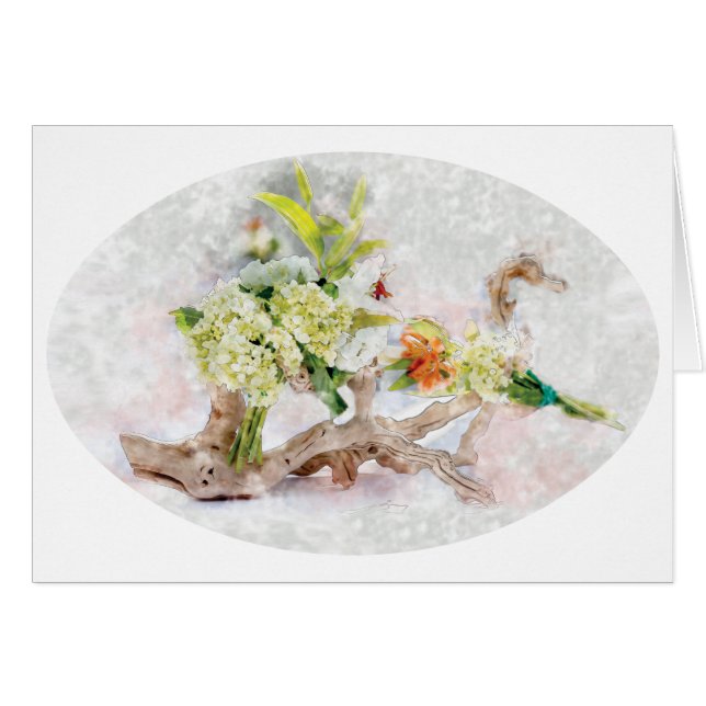 Hydrangeas Bella Aqua - Farbgestaltung von Ana Ber (Vorderseite (Horizontal))