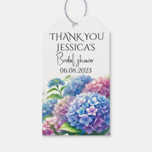 Hydrangeas Blue Flowers Brautparty Party Geschenkanhänger