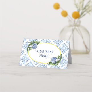 Hydrangeas Blue Tile Food Zent Platzkarte Treuekarte