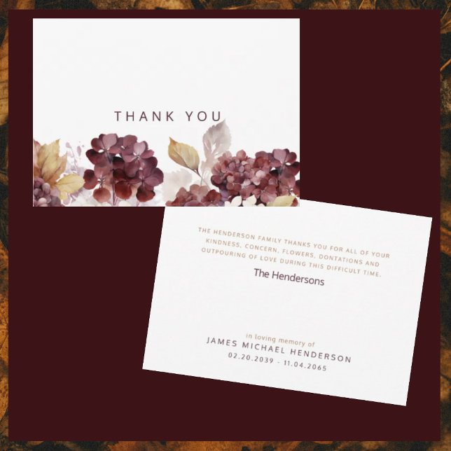 Hydrangeas Botanische Beerdigung Einfach Danke (Von Creator hochgeladen)