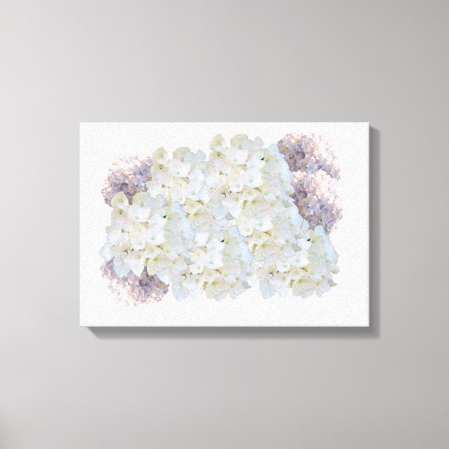 Hydrangeas Canvas, weiß und rosa Leinwanddruck (Vorderseite)