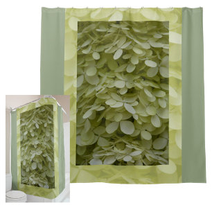 Hydrangeas Celadon Grüne Blüten Fotografisch Duschvorhang