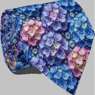 Hydrangeas & Diamonds   Hochzeits- und Eventhalske Krawatte