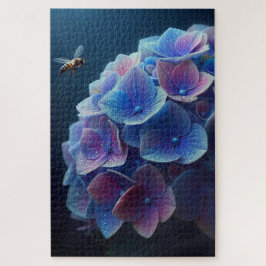 Hydrangeas Floral Lila und blau Puzzle