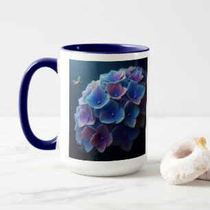 Hydrangeas Floral Lila und blau Tasse