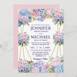Hydrangeas Frühlingsblumen Hochzeitseinladungen Einladung