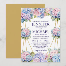Hydrangeas Frühlingsblumen Hochzeitseinladungen Einladung