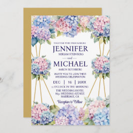 Hydrangeas Frühlingsblumen Hochzeitseinladungen Einladung