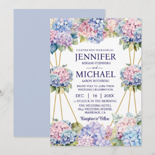 Hydrangeas Frühlingsblumen Hochzeitseinladungen Einladung