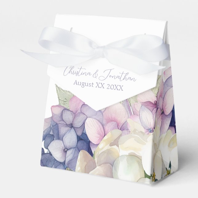 Hydrangeas für lila- und Weißwasser Geschenkschachtel (Vorderseite)