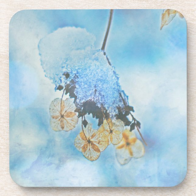 Hydrangeas, gefroren getränkeuntersetzer (Vorderseite)