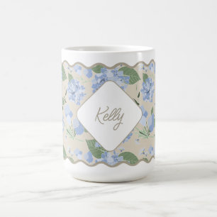 Hydrangeas Girly Delicate Personalisiert Coastal Kaffeetasse
