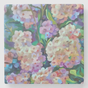 Hydrangeas Hortensia Abstrakte Kunst Steinuntersetzer