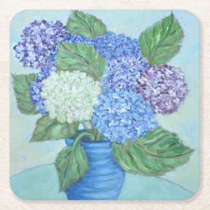 Hydrangeas in Vase Party Untersetzer