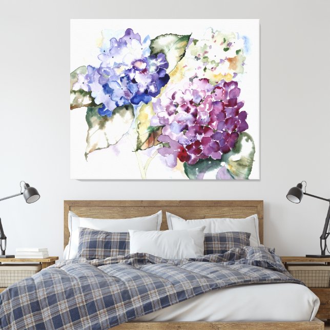 Hydrangeas Leinwanddruck (Insitu (Schlafzimmer))
