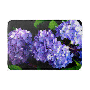 Hydrangeas, lila blauer Blume Badematte