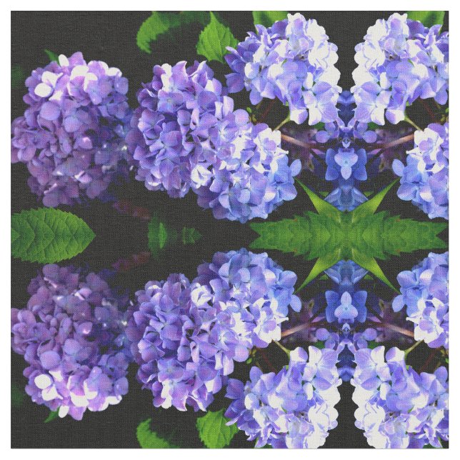 Hydrangeas, lila blauer Blume Stoff (Nahaufnahme)