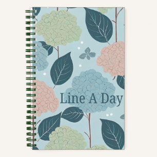 "Hydrangeas" Line A Day Journal Notizbuch