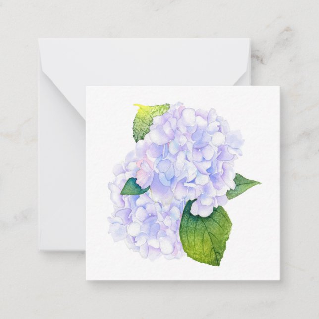 Hydrangeas Mitteilungskarte (Vorderseite)