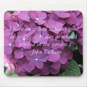 Hydrangeas Mousepad mit Gartenangebot
