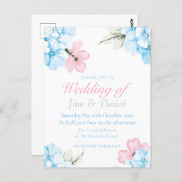 Hydrangeas Pastel Bloom Postkarte