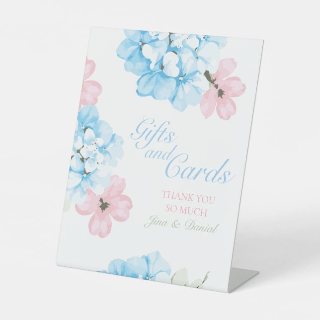 Hydrangeas Pastel Bloom Sockelschild (Vorderseite)