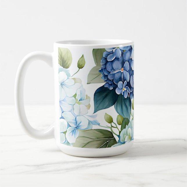 Hydrangeas-Tasse Kaffeetasse (Links)
