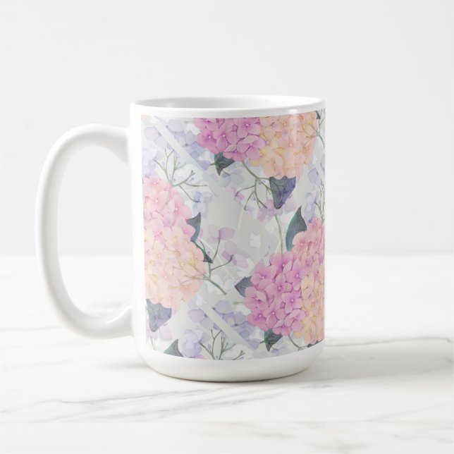 Hydrangeas-Tasse Kaffeetasse (Links)