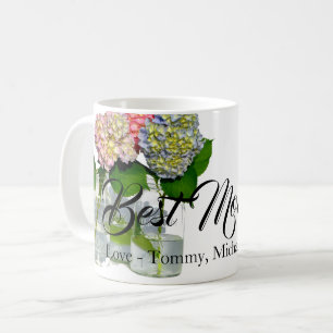 Hydrangeas und Mason jar beste Mutter je Kaffeetasse