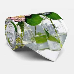 Hydrangeas und Mason jar Krawatte