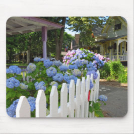 Hydrangeas und Picket Fence - Martha's Vineyard Mousepad