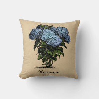 Hydrangeas Vintag botanisch Kissen