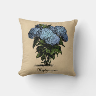 Hydrangeas-Vintages botanisches Kissen