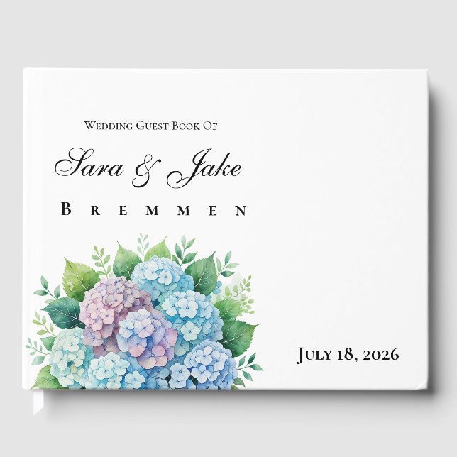 Hydrangeas Wedding Gästebuch (Vorderseite)