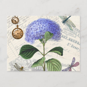 Hydrangeen-Collage Postkarte